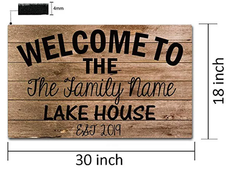 Персонализированный [Ваше имя] декоративный дверной коврик персонализированный