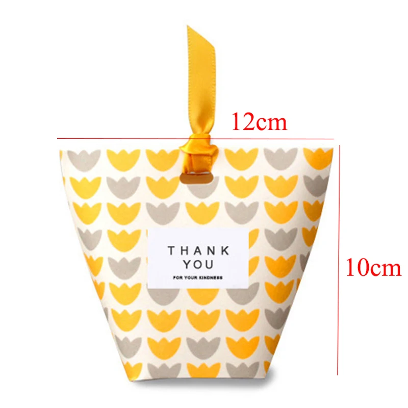 20 шт./лот квадратные подарочные пакеты мини коробка для конфет в полоску горошек