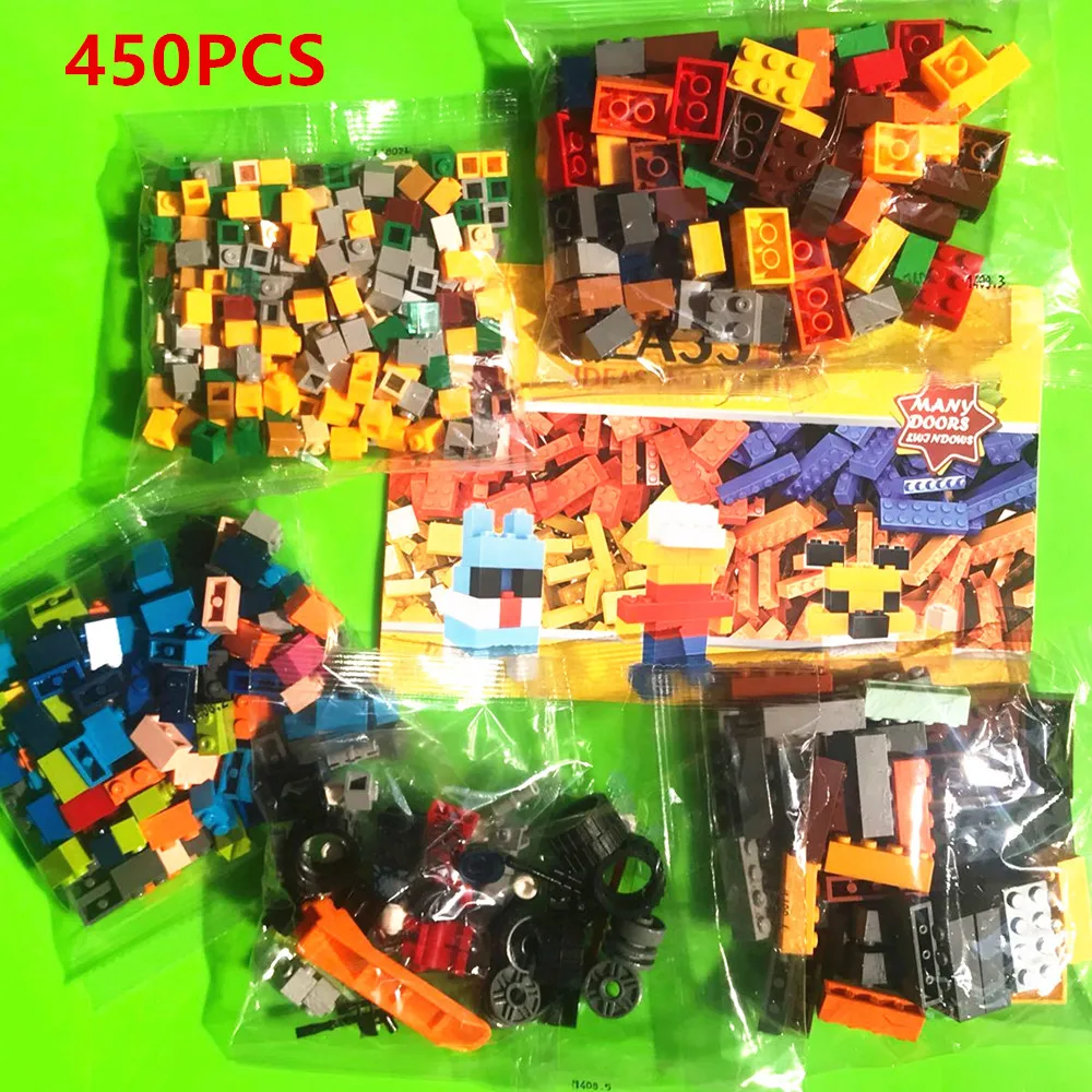 Детские подарки, кирпичи, креативные Детские DIY игрушки, город, 900 шт, совместимые классические строительные блоки с коробкой для хранения или без