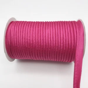 Полиэфирная атласная косая лента, косая лента со шнуром, DIY косая лента, размер: 10 мм-12 мм, 25 ярдов Зеленый, розовый цвет - Цвет: red 2