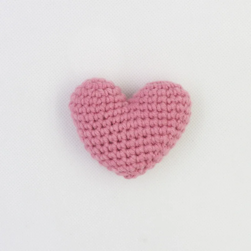 Розовый 10 шт./лот) ручной работы крючком Вязание DIY Craft любовь сердце дизайн для Заколка для волос аксессуары - Цвет: Розовый