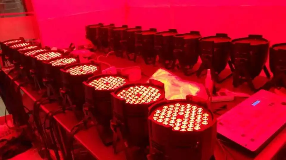 8 шт./RGB 3 в 1 54X3W светодиодный светильник Par + цветный чехол PAR air box DMX512 управление