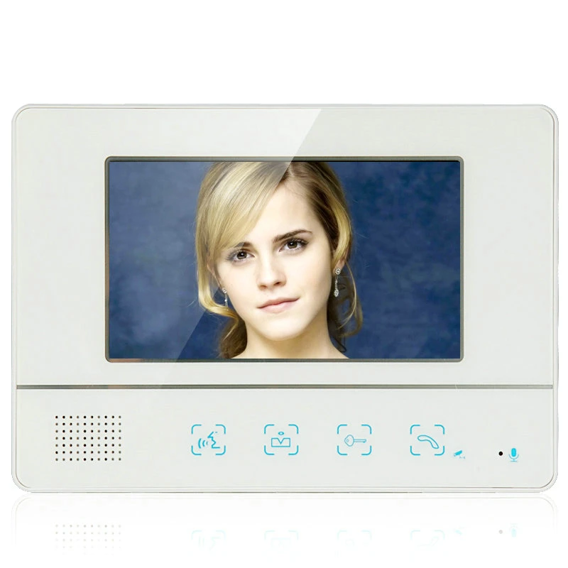 Free Shipping Wired Touch Key 7&quot Video Door Phone Intercom System 1 RFID Keypad Code Number Doorbell Camera Monitor 1000TVL |