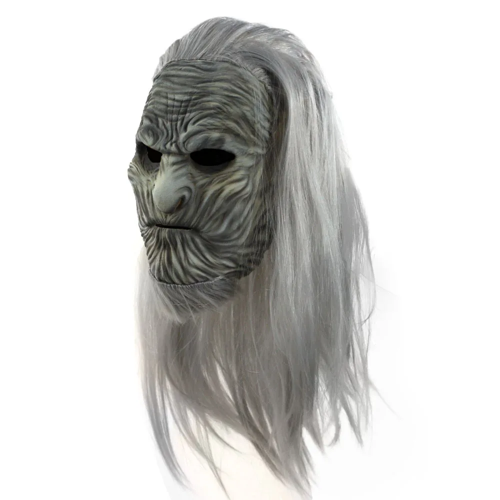 Маска Белые ходунки для косплея Night King Zombie Latex маски вечеринка Хэллоуин реквизит