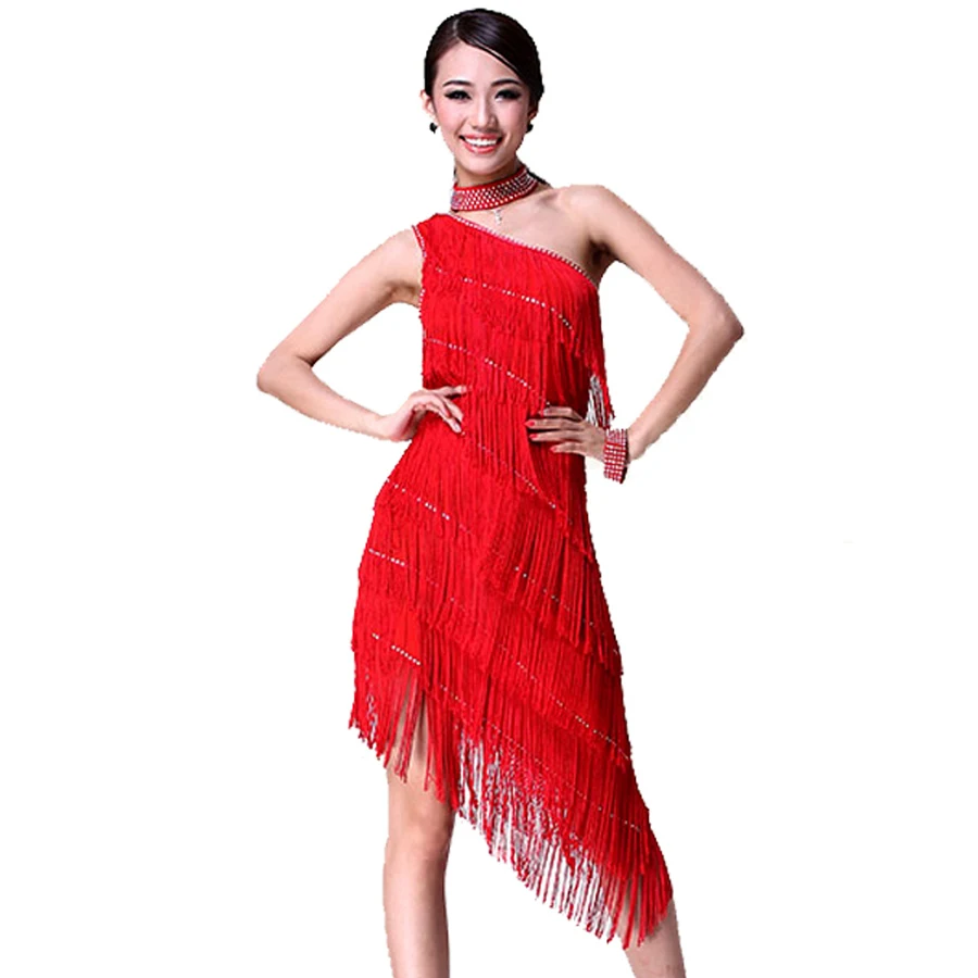 

2019 New Latin Dance Dresses For Sale 8color Black Fringe Dress Free Size Dress Dance Woman Tassel Dance Free Shipping