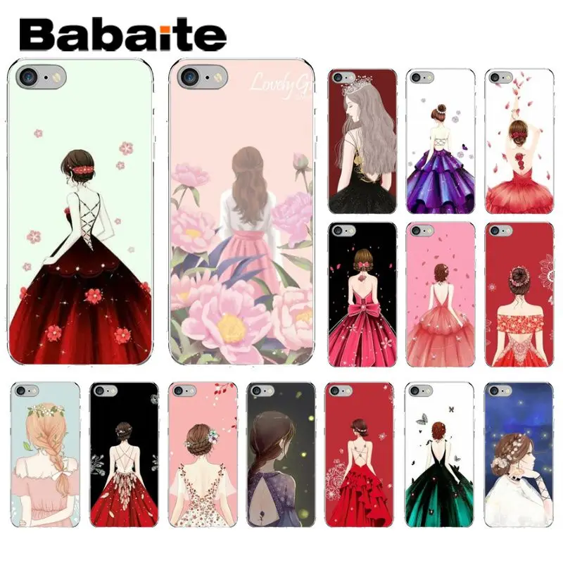Babaite Art Anime Girls Fondos прозрачный мягкий чехол для телефона iPhone X XS MAX 6 6S 7 7plus 8 8Plus 5 5S