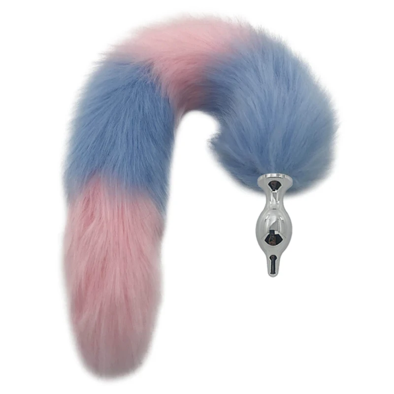 Stainless Steel Thread Anal Plug Long 40cm Artificial Hair Fox Tail Dilator for Couples Masturbation Toys H175F | Красота и здоровье