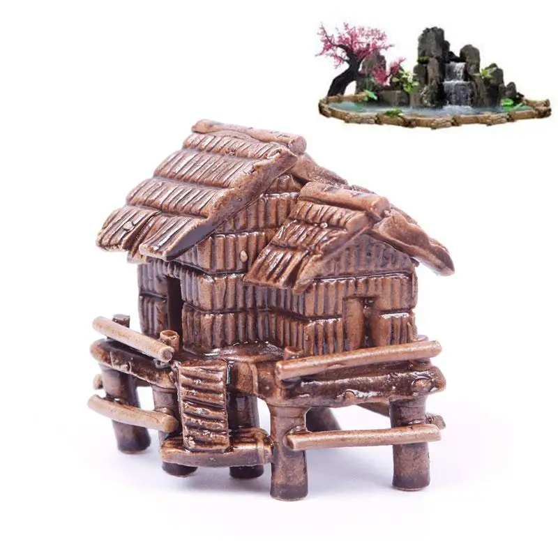 Искусственное мини украшение Керамическая форма дома аквариумное декор для