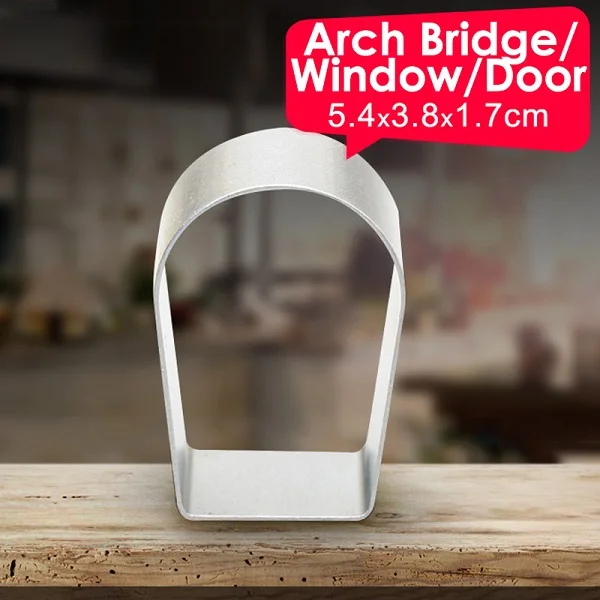 2pcs Arch Bridge 2 шт 3D Бисквитное печенье Mluminium сплав Sugarcraft торт десерт выпечка резаки плесень помадка печенья плесень инструменты(27 типов - Цвет: 2pcs Arch Bridge