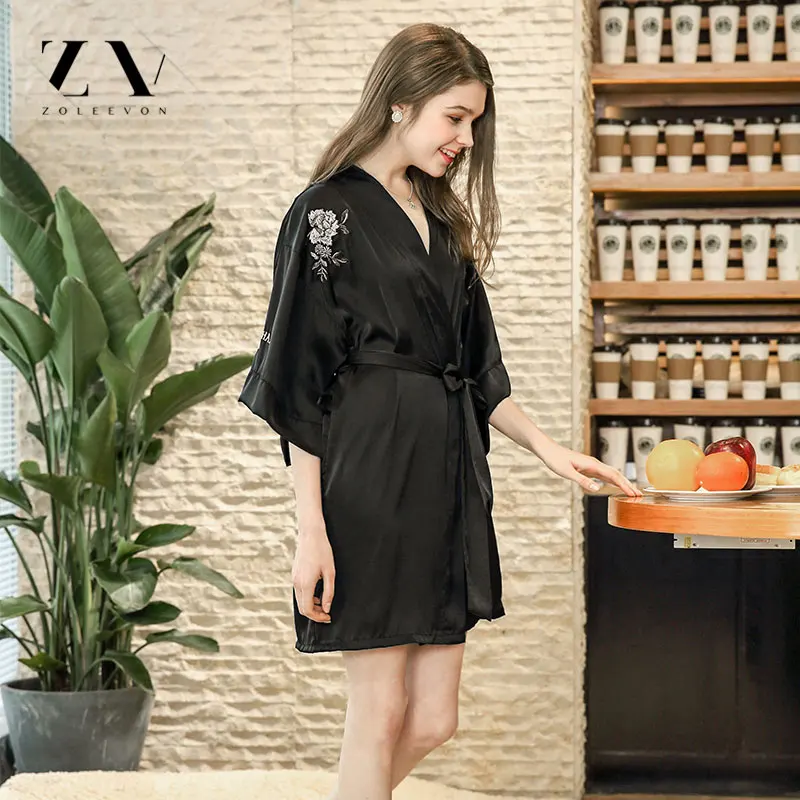 Шелковые халаты для женщин сексуальное белье японский халат женские пижамы