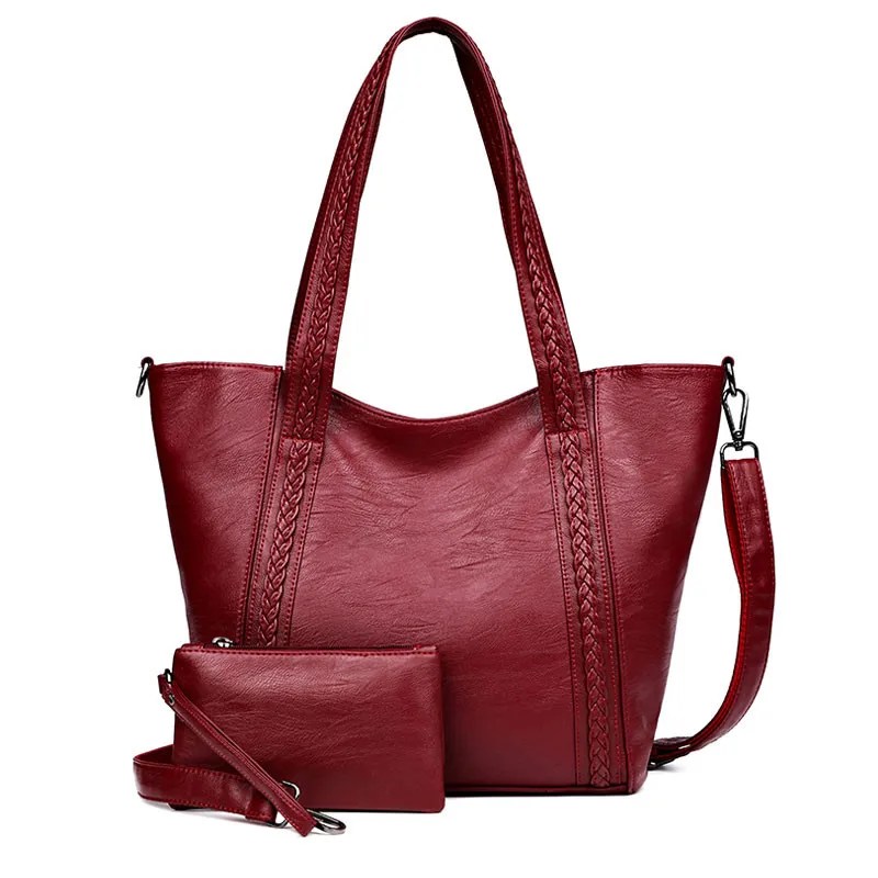 

Women Composite Bag Large Capacity Handbag Casual Tote Bag Female Designer Women Shoulder Bag with Coins Purse Bolsa Feminina