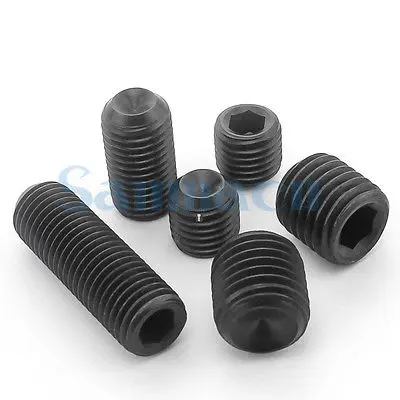 

20pcs M6 Hex Socket Head Cap Grub Screws Cup Point Black Alloy Steel