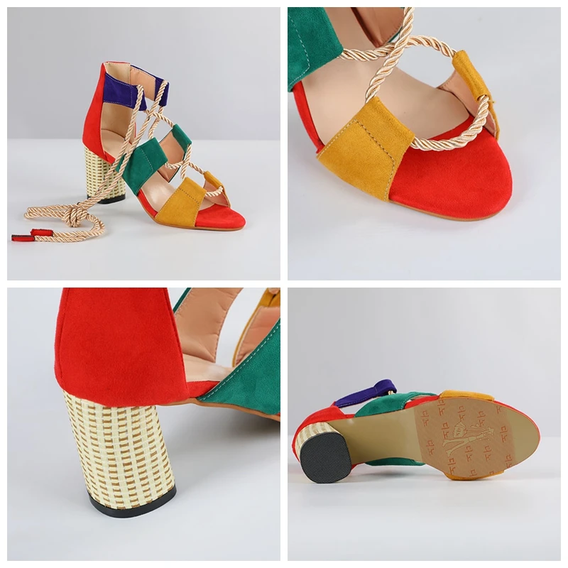 Сандалии LASPERAL женские на каблуке Босоножки с открытым носком облегающие пляжные