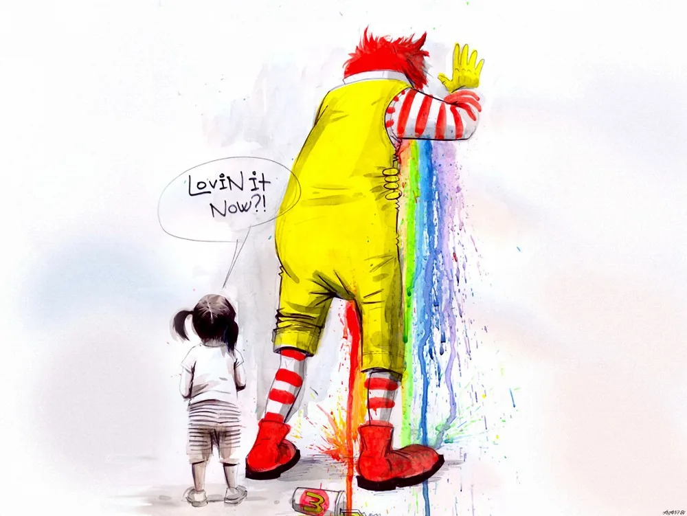 Нравится сейчас? Рональд Макдональд классное искусство огромный печатный плакат