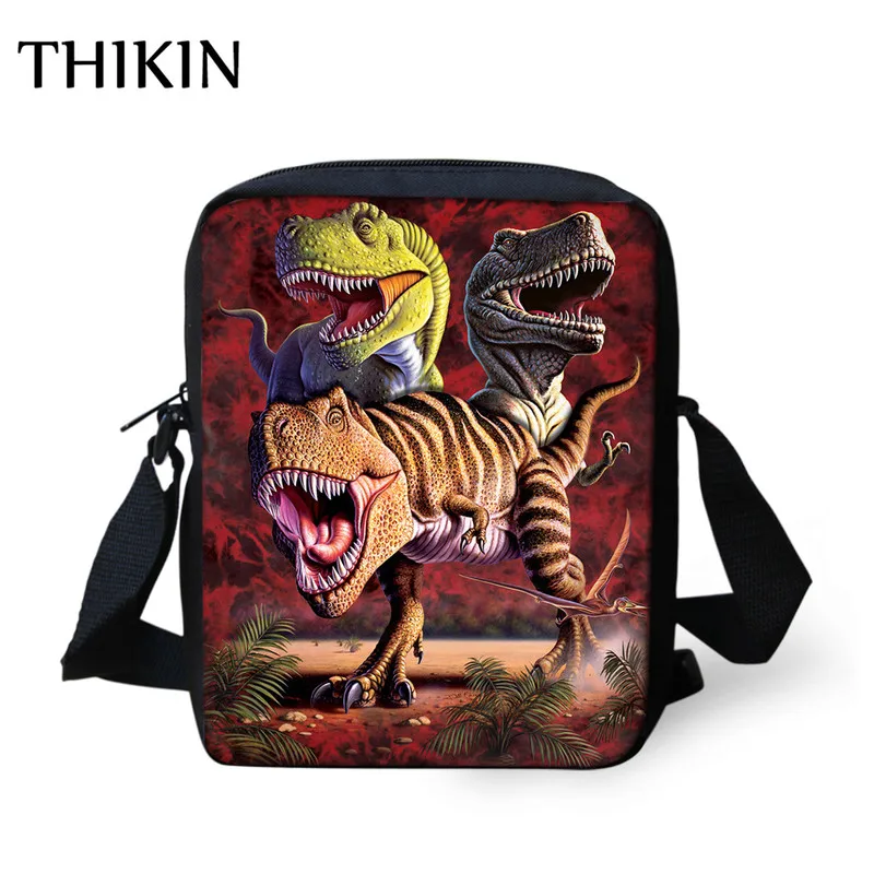 Детские сумки-мессенджеры THIKIN с широким рисунком Dinasour для мальчиков