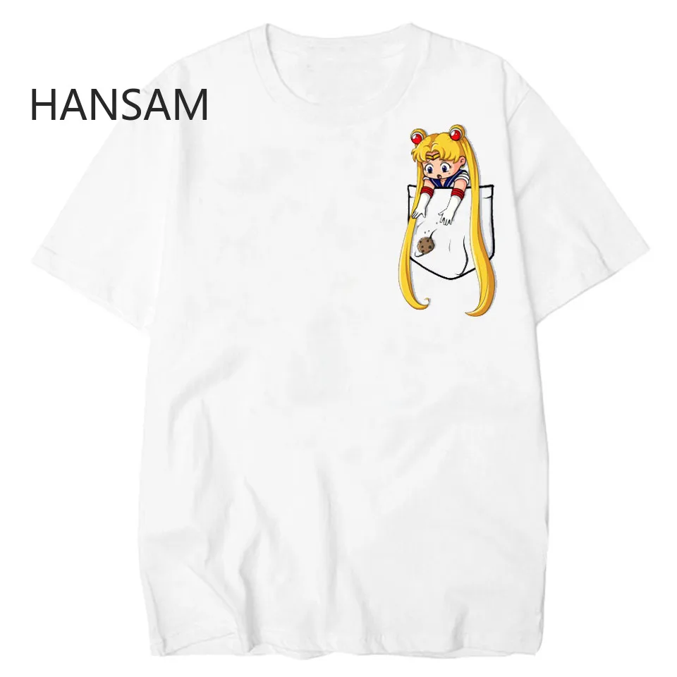 Sailor Moon Vogue футболка эластичные Kawaii футболки женские Японские Аниме летние