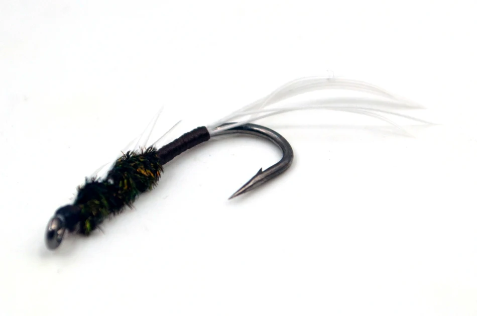 MNFT 10 шт. рыболовные приманки коричневого и зеленого цвета для ловли форели крючок