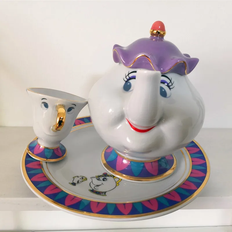 Красота и чудовище чайный горшок керамические изделия Ins Cute Mrs Potts чайная чашка
