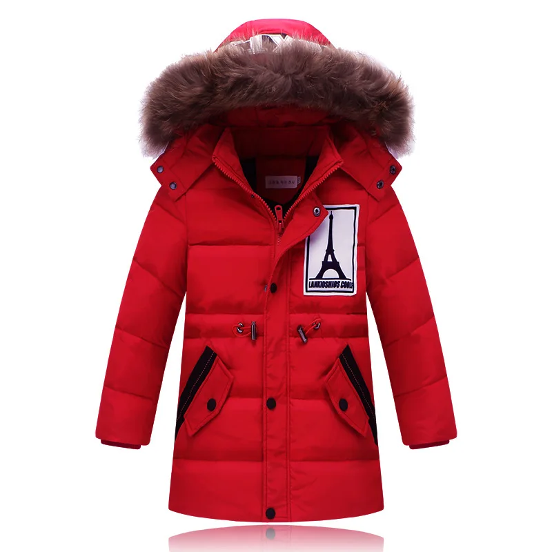 2017 Boys Down Jacket Medium Length New Winter Style Coats Children Outerwear Very Warm Cotton |