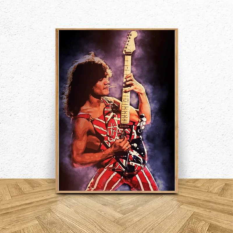 Эдвард Lodewijk van Halen Арт холст плакат домашний декор|Рисование и каллиграфия| |