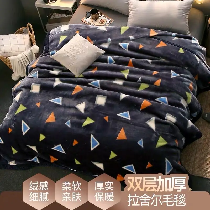as the picture shows Новинка, мягкое плотное теплое Флисовое одеяло, зимнее одеяло для спальни, диван, одеяло для сна, постельные принадлежности, одеяло для механической стирки - Цвет: as the picture shows