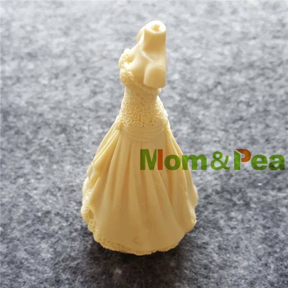 Силиконовая форма для платья Mom & Pea MP157 бесплатная доставка украшение торта 3D