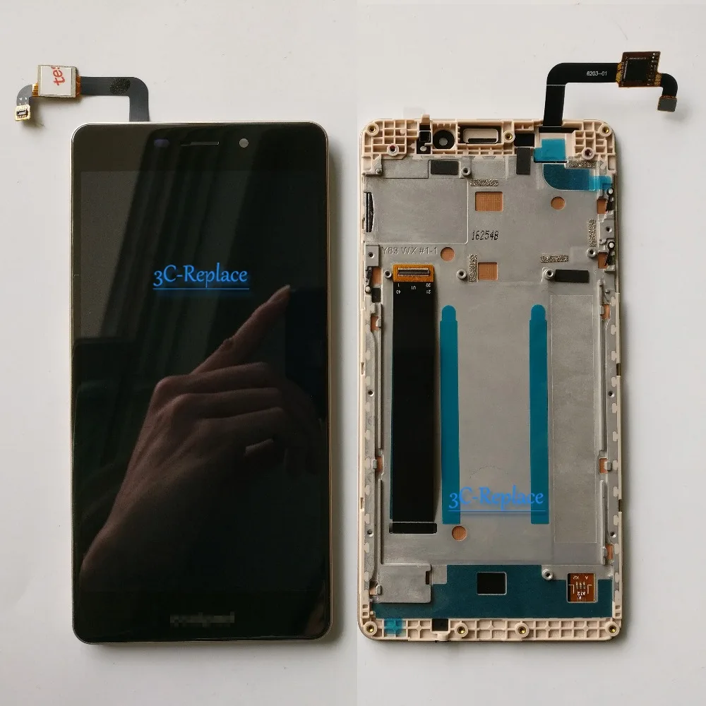 Черный/белый/золотой 5 inch Вертикальный чехол книжка для Coolpad Модена 2 E502 ЖК дисплей