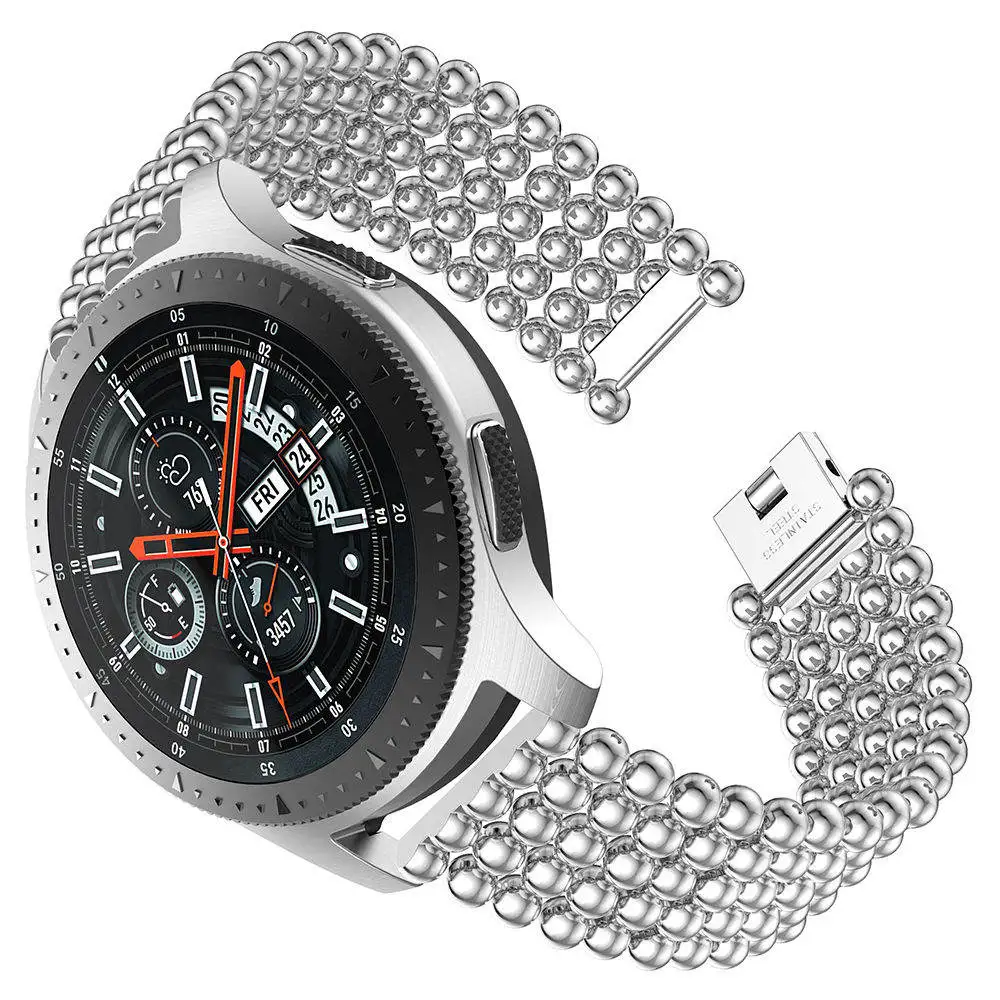 22 ремешок для часов, мм сплав Сталь для samsung Galaxy Watch 46 мм металлический ремешок для наручных часов samsung Шестерни S3 классические часы пограничника для мужчин бусины