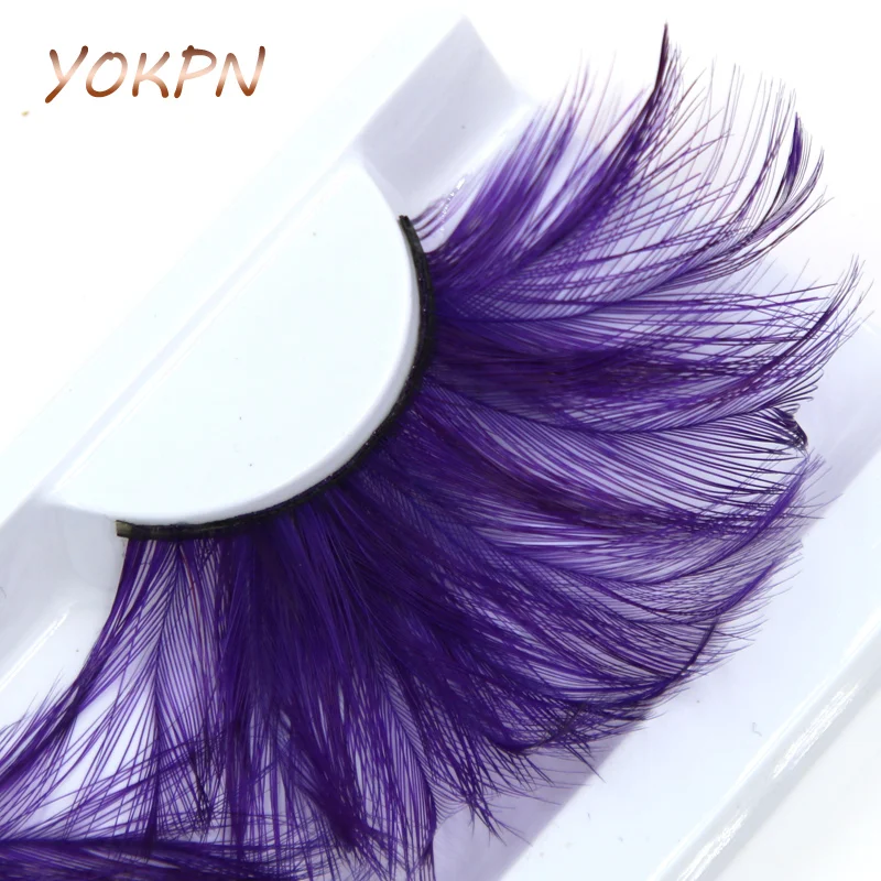 Цветные накладные ресницы YOKPN плотные Накладные с хлопковой нитью|fake eyelashes|false