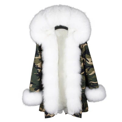 OFTBUY парка, зимняя куртка, женское меховое пальто, Воротник из натурального Лисьего меха, толстые теплые длинные парки, Большая Меховая парка, верхняя одежда, Новинка - Цвет: 10