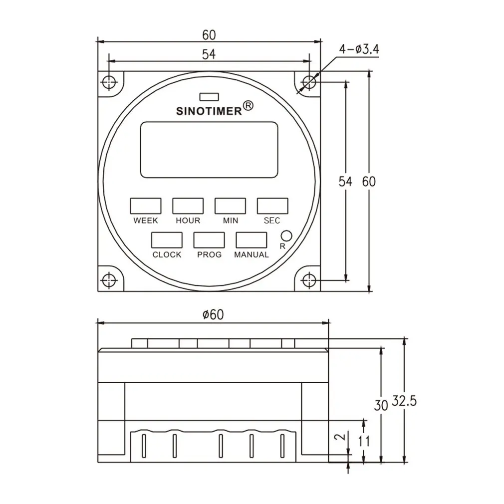 SINOTIMER 110V Weekly 7 Days Programmable Digital Time Switch Relay Timer Control for Electric Appliance 8 ON/OFF Setting | Инструменты