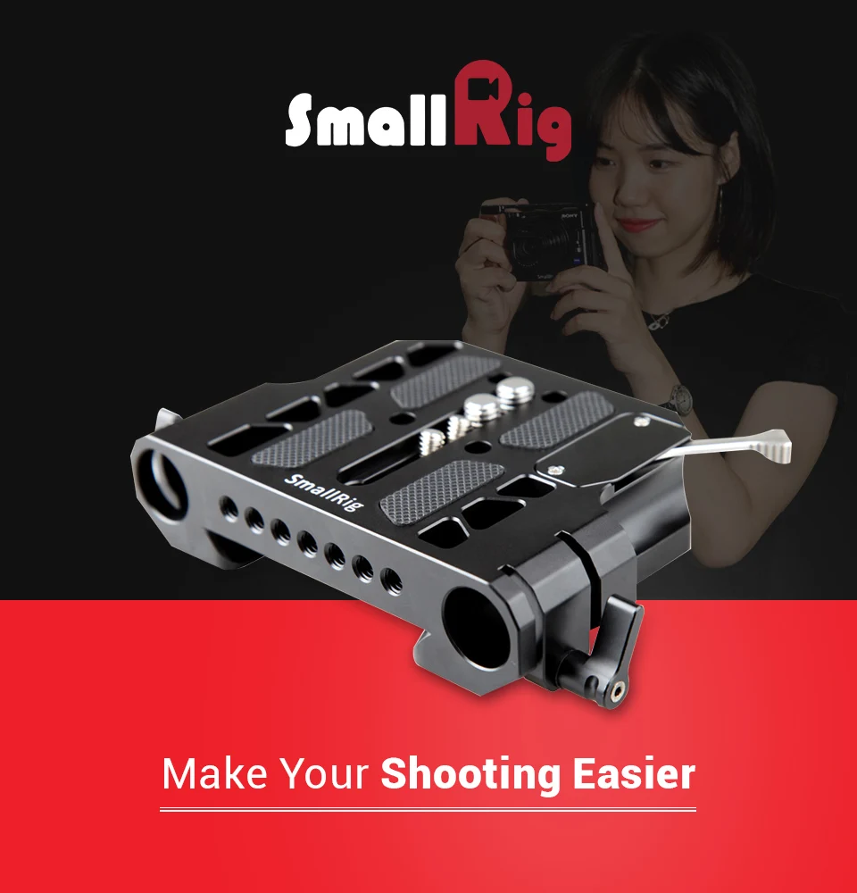 Пластина для камеры SmallRig DSLR быстросъемный зажим Arri ласточкин хвост с зажимом 19 мм 1757