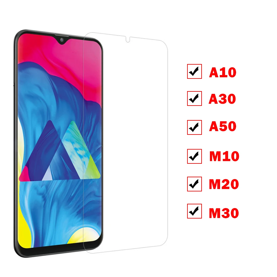 safety glass on for samsung a30 protective galaxy a50 a10 m10 m20 m30 glas screen protection samsug a 30 50 m 10 20 30m | Мобильные