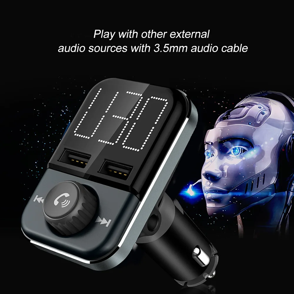 Fm передатчик Bluetooth беспроводное аудиоустройство адаптер автомобильный комплект