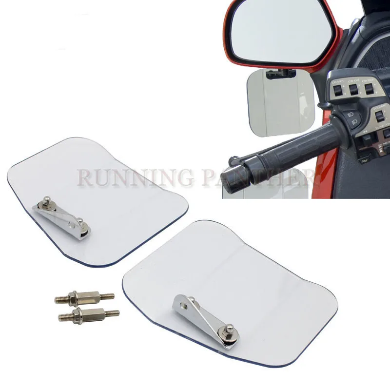 

Mew Motorcycle Clear Black National Cycle Wing Deflector Mirror Light Tint for Honda GL1800 2001-2016 F6B 2013-2016