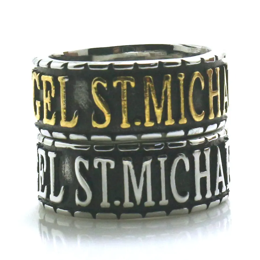 Унисекс 316L нержавеющая сталь Saint Michael The Archangel Pray For Us Ring | Украшения и аксессуары