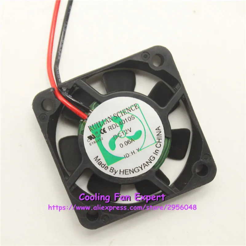 Ruilian Science RDL4010S тихий вентилятор охлаждения DC 12V 0.06A 4010 4 см 40*40*10 мм 2 провода|wire 2|wire