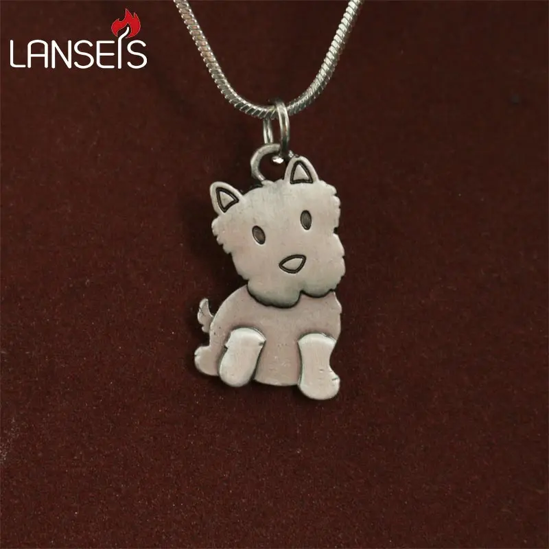 Lanseis 20 шт. оптовая продажа милое ожерелье с мультяшной собакой подвески для