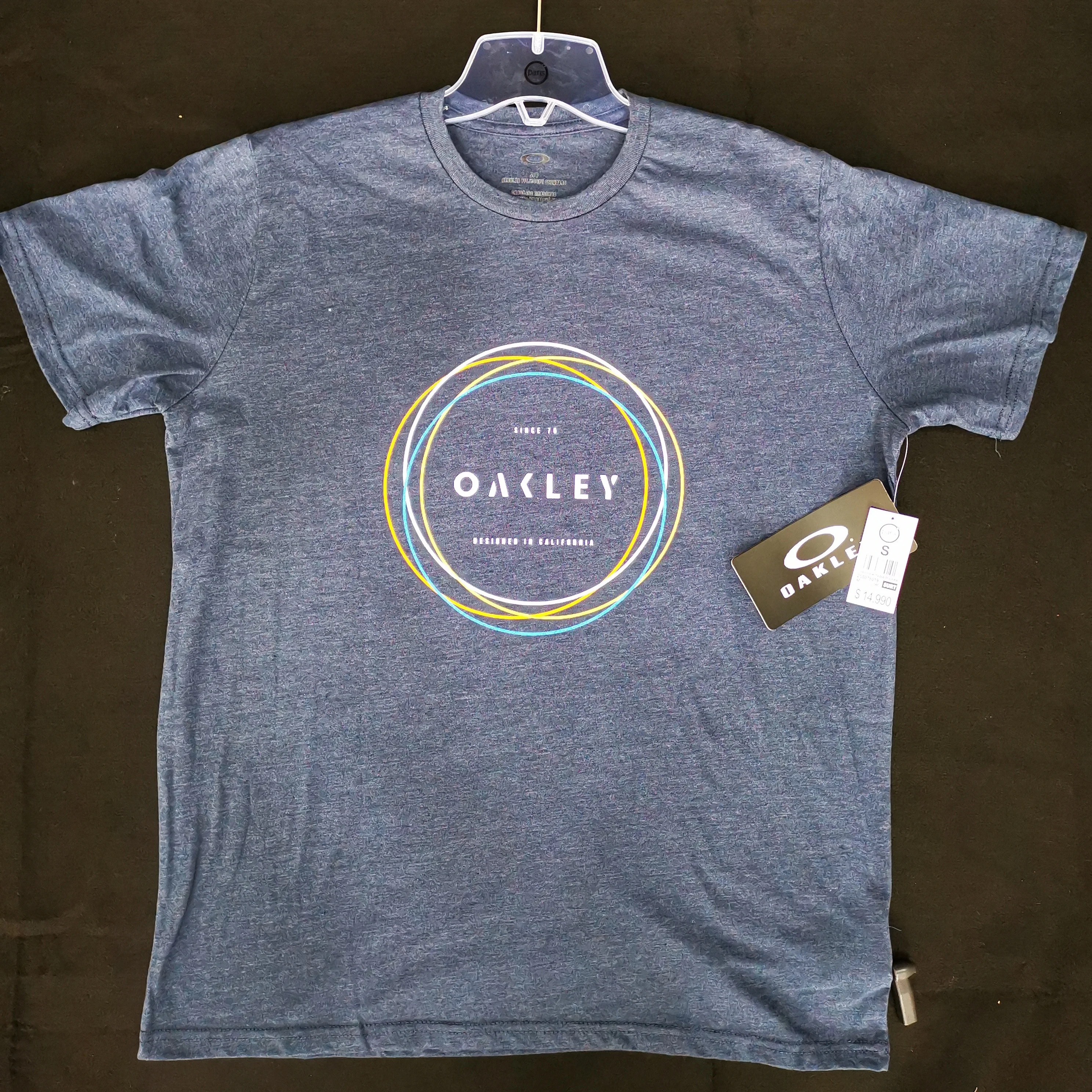 Хлопковая камуфляжная футболка Oakley с принтом монограмм и круглым вырезом