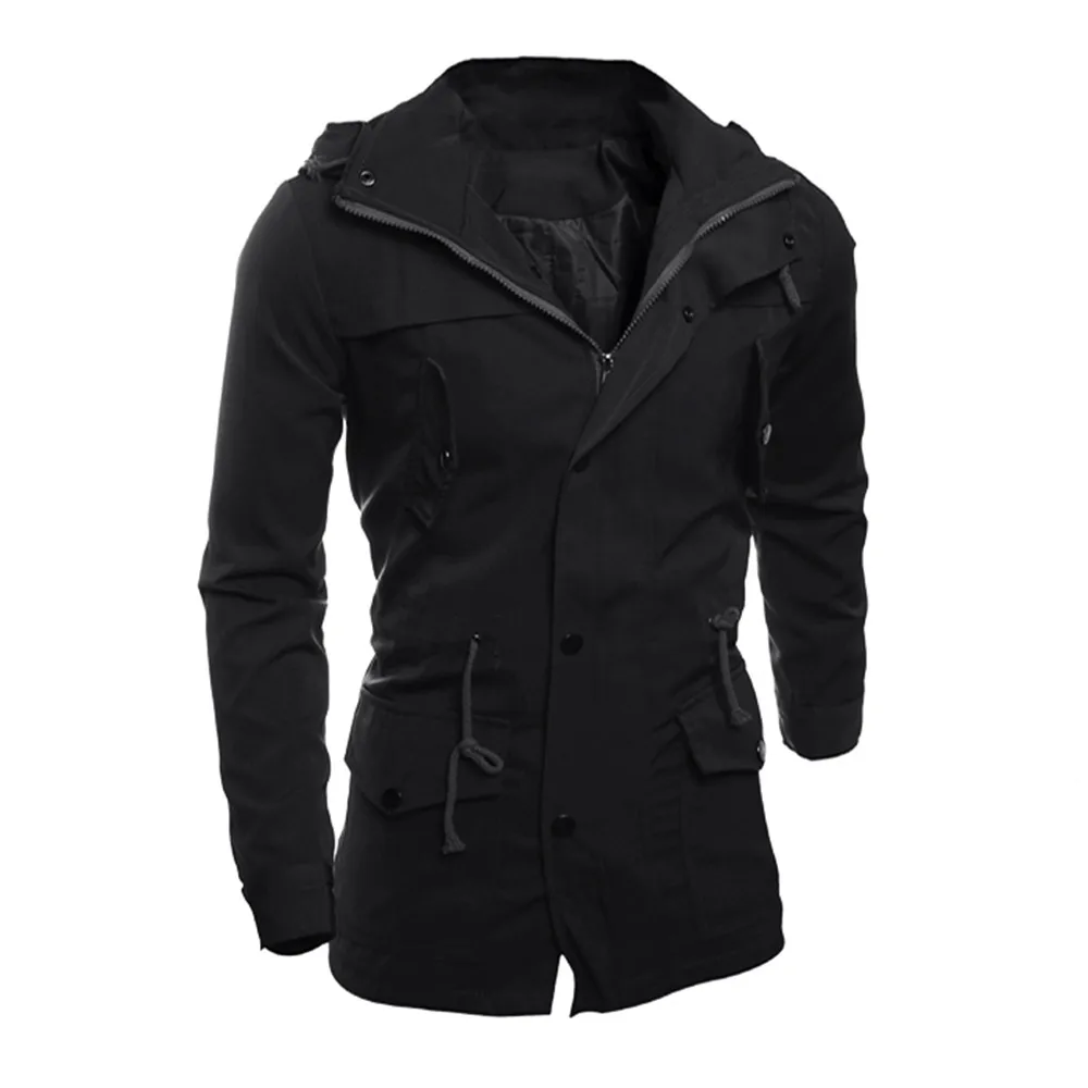 

Hoodies Men Men Fashion Casual Jacket Coat Slim Outwear Overcoat Black#NFA