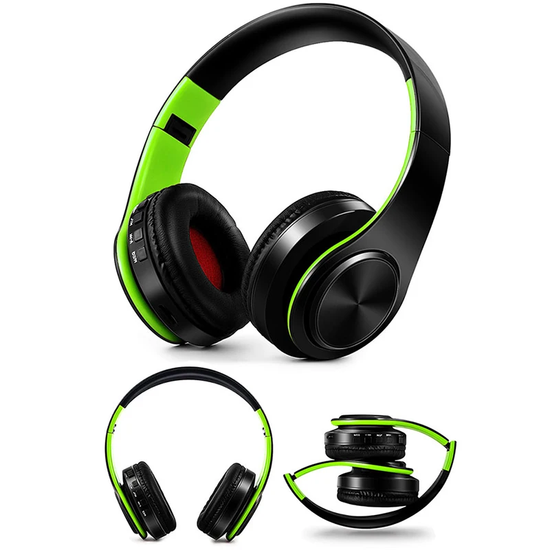Складные беспроводные Bluetooth наушники с сабвуфером Hi Fi стерео спортивная