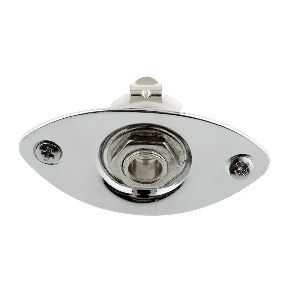 SEWS Горячая Высокое качество 1 шт. хром овальный выход Джек пластина гнездо W/Jack для