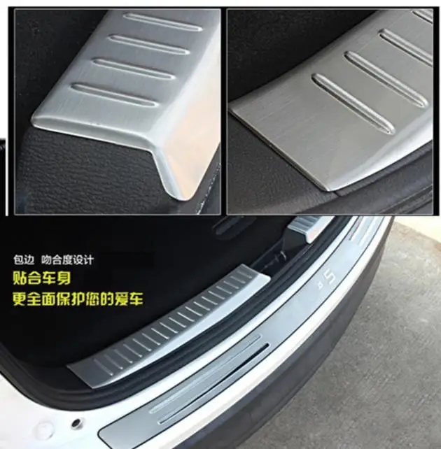 Автомобильный Стайлинг из нержавеющей стали внутренний Задний бампер протектор