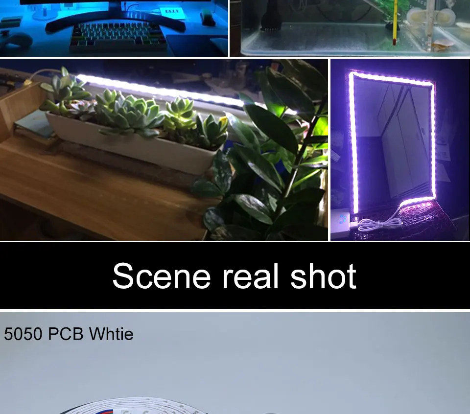 RGB светодиодные полосы Водонепроницаемый 5050 DC 5 в USB светодиодный свет гибкие полосы ленточное освещение 50 см 1 м 2 м 3 м 4 м 5 м Добавить пульт дистанционного управления для подсветки телевизора