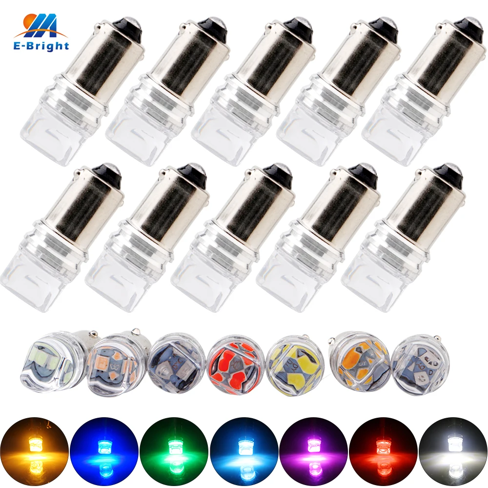 YM E Bright 10 шт. BA9S 2835 3 SMD T4W T11 светодиодный ные Автомобильные фары автомобильные