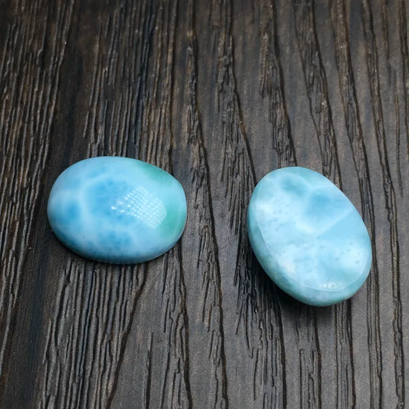 Натуральный синий драгоценный камень Larimar CSJ овальная огранка Cabochone для