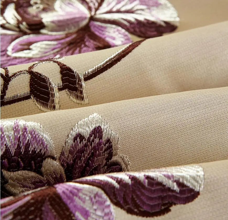 Европа благородное жаккардовое атласное постельное белье Король queen Размер 4/6 шт.