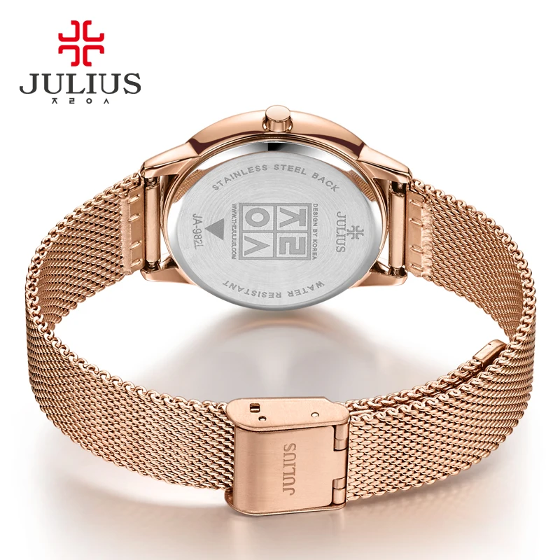 Новые женские часы Julius изящные простые классические из нержавеющей стали