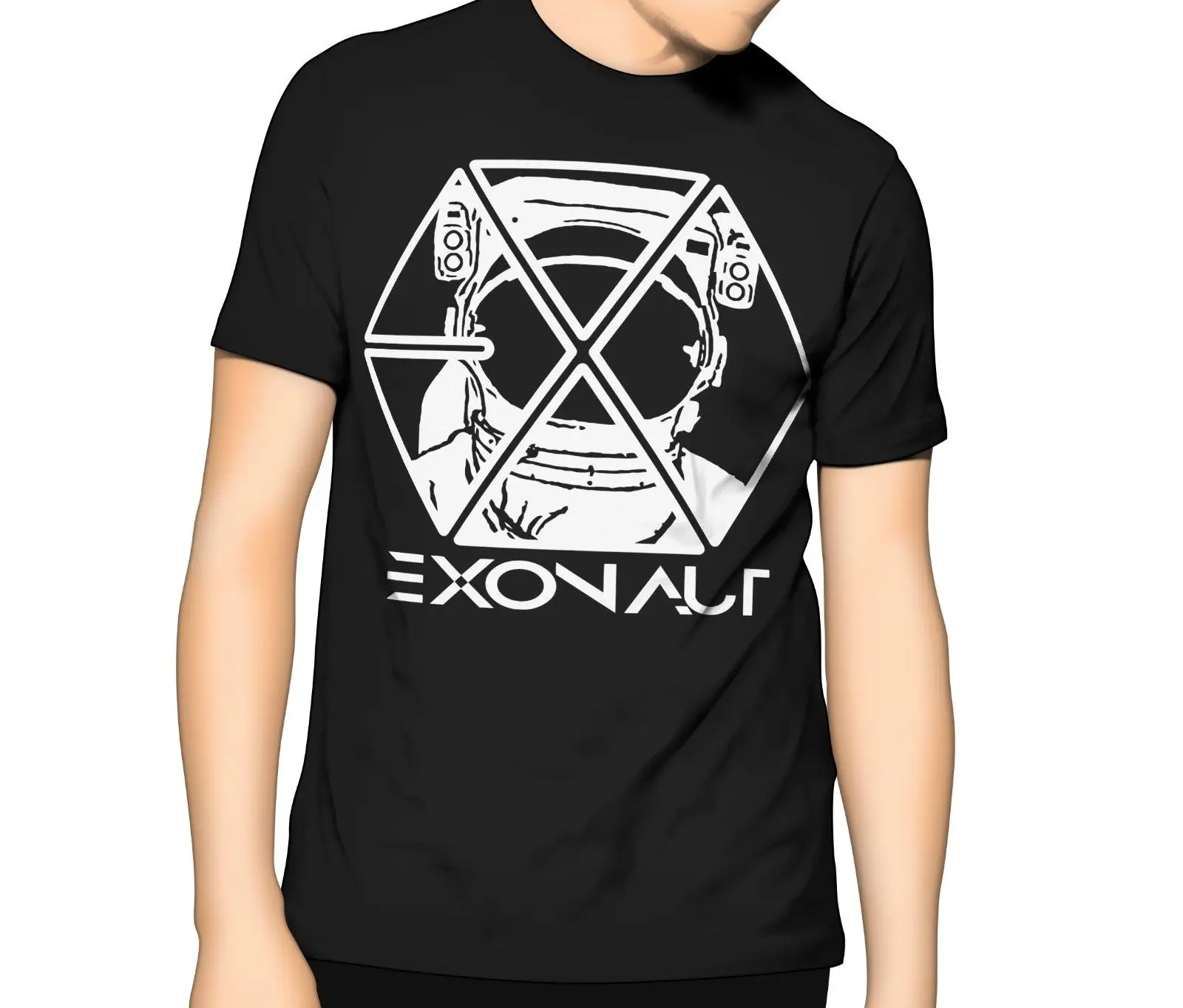 Экзо группа рубашка Exonaut Premium Graphic футболка S 5XL Корея Поп 2018 модные