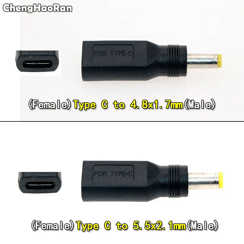 ChengHaoRan USB 3 1 Тип C Женский до 4 8x1 7 мм 5 5x2 Мужской адаптер питания постоянного тока